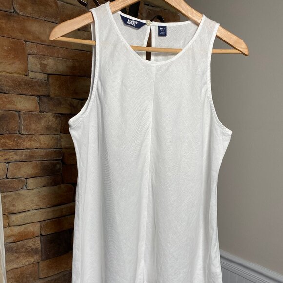 White Linen Sleeveless Tank - Picture 3 of 7